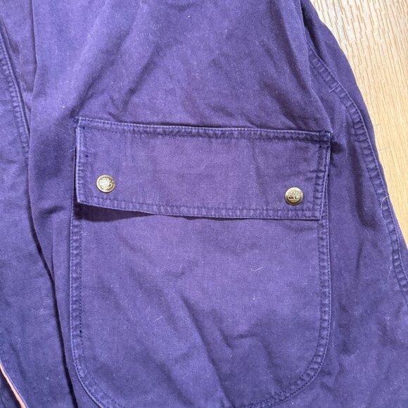 Vintage Timberland Men's Purple Orange Cotton Jacket Utility Parka Outdoors XL - Picture 10 of 10